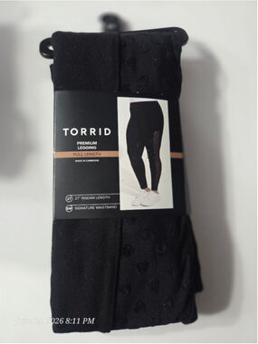 Torrid Flocked Mesh Inset Legging Deep Black Size 00